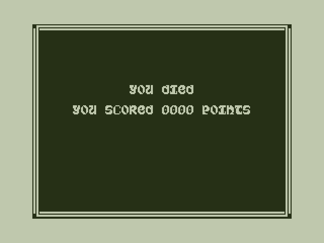 Airball Dragon 32/64 Screenshot: I died!