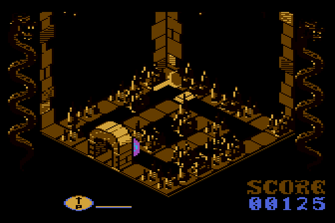 Airball Atari 8-bit Screenshot: Looks like a dead end?