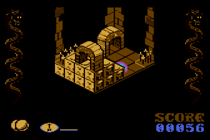 Airball Atari 8-bit Screenshot: A small room...