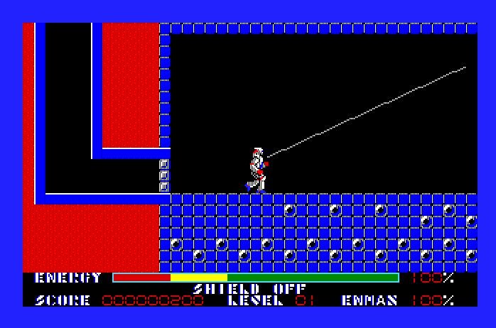 Thexder Apple IIgs Screenshot: Game start.