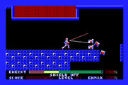 Thexder for Apple IIgs - Attacking enemies...