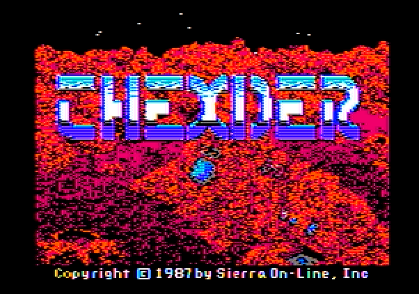 Thexder Apple II Screenshot: Title screen.