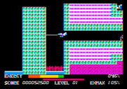 Thexder for Apple II - Flying through tunnels...