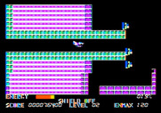 Thexder for Apple II - Start of level two.