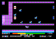 Thexder for Apple II - Flying through a narrow tunnel...
