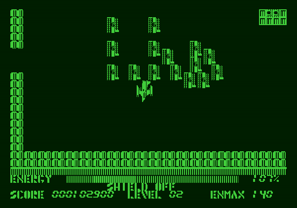 Thexder Apple II Screenshot: Looks like I'm in trouble...