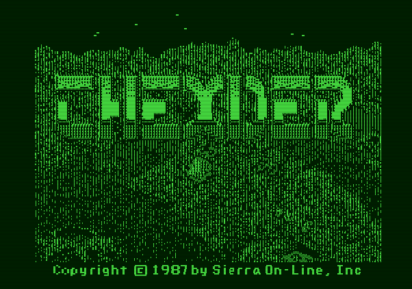 Thexder Apple II Screenshot: Title screen.