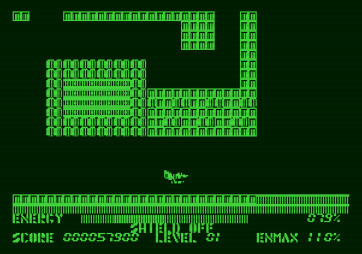 Thexder for Apple II - Thexder in jet mode.