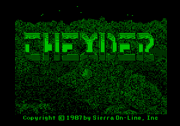 Thexder Apple II Screenshot: Title screen.