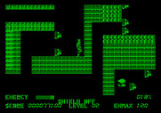 Thexder for Apple II - The levels become increasingly maze like.