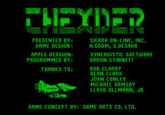 Thexder for Apple II - Game credits.