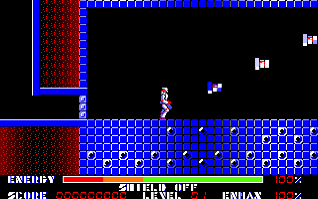 Thexder Amiga Screenshot: Game start.