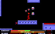 Thexder for Amiga - Ouch, I'm hit!