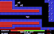 Thexder for Amiga - Flying through some passageways.