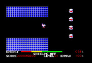 Thexder for TRS-80 Color Computer - Flying to the next section of the maze...