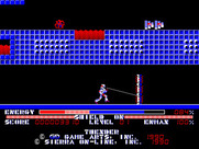 Thexder for Macintosh - Shooting my way past a wall...