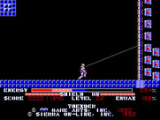 Thexder for Macintosh - Shooting a tall wall...