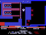 Thexder for Macintosh - Flying up through the maze.