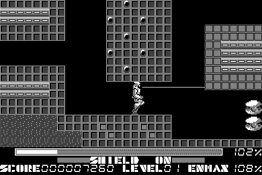 Thexder Macintosh Screenshot: Lost in a maze...