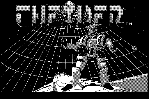 Thexder Macintosh Screenshot: Title screen.