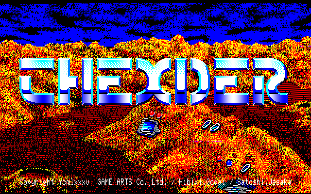 Thexder PC-8800 Series Screenshot: Title screen.