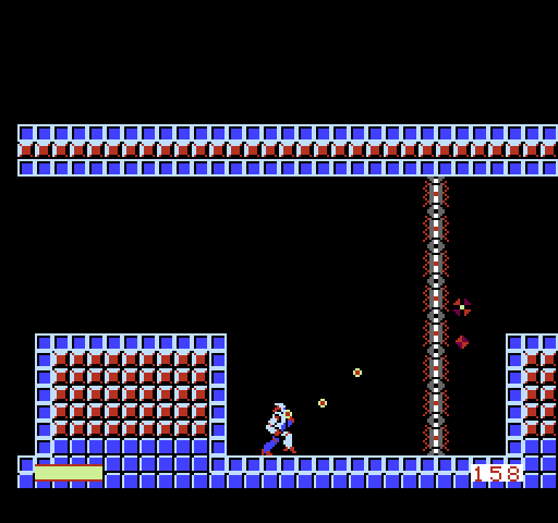 Thexder NES / Famicom Screenshot: Blasting through a wall...