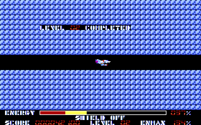 Thexder IBM PC/Compatibles Screenshot: Level complete!
