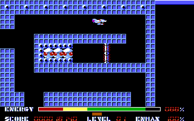 Thexder IBM PC/Compatibles Screenshot: Looks like a dead end...