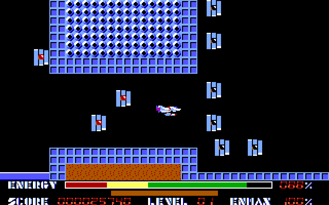 Thexder IBM PC/Compatibles Screenshot: Surrounded!