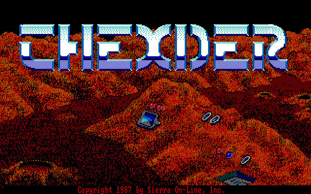 Thexder IBM PC/Compatibles Screenshot: Title screen.