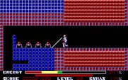 Thexder for IBM PC/Compatibles - Firing on enemies...