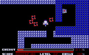 Thexder for IBM PC/Compatibles - Flying towards a narrow corridor.
