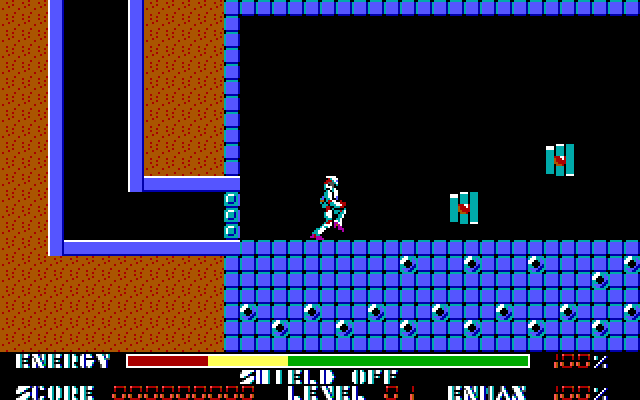 Thexder IBM PC/Compatibles Screenshot: The game begins here.
