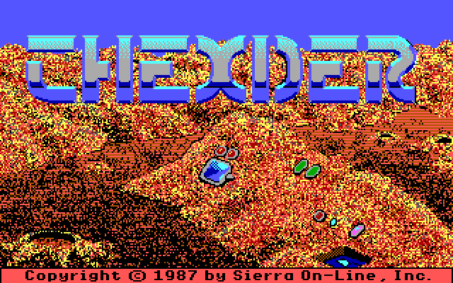 Thexder IBM PC/Compatibles Screenshot: Title screen.