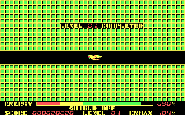Thexder IBM PC/Compatibles Screenshot: Level complete!