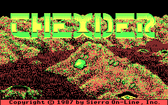 Thexder IBM PC/Compatibles Screenshot: Title screen.