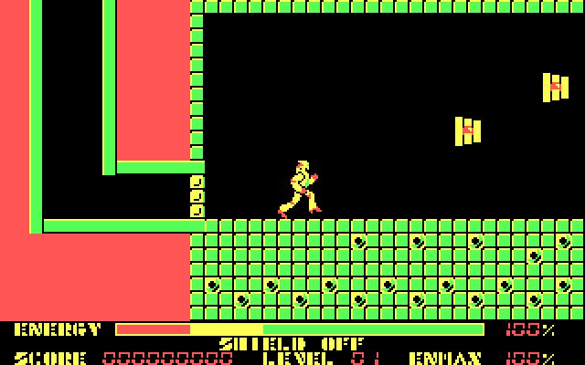 Thexder IBM PC/Compatibles Screenshot: The game begins here.