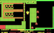 Thexder for IBM PC/Compatibles - Flying up a narrow corridor.