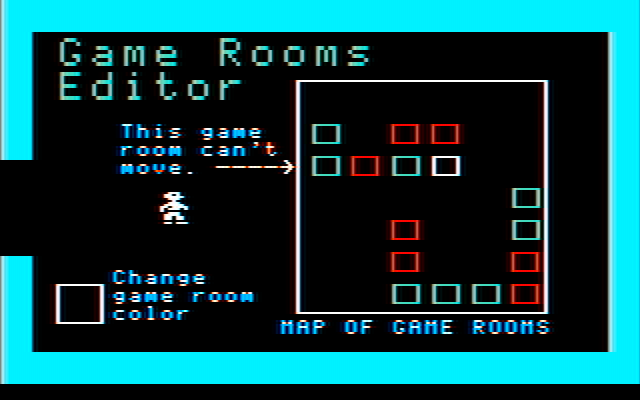 Think Quick! IBM PC/Compatibles Screenshot: The game room editor.