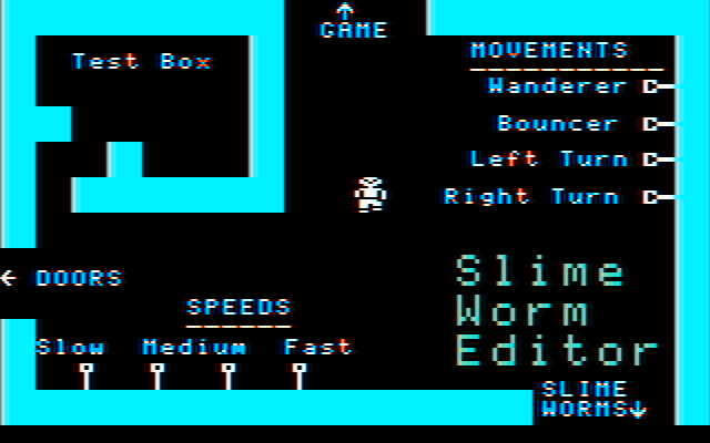 Think Quick! IBM PC/Compatibles Screenshot: The slime worm editor.