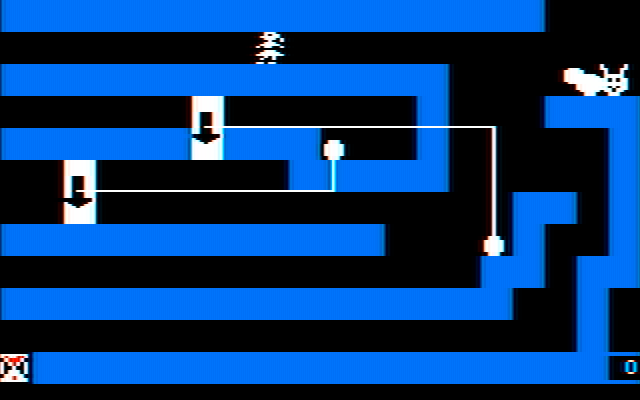 Think Quick! IBM PC/Compatibles Screenshot: Another puzzle spanning multiple screens...