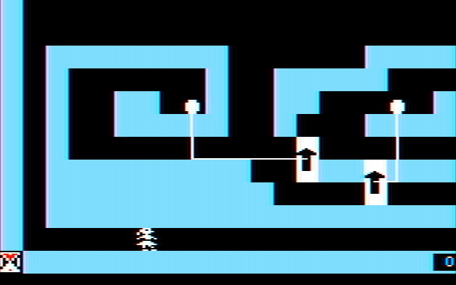 Think Quick! IBM PC/Compatibles Screenshot: Wandering the maze...