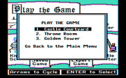 Think Quick! for IBM PC/Compatibles - Select one of the easy skill level castles...