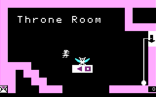 Think Quick! IBM PC/Compatibles Screenshot: Beginning the Throne Room.