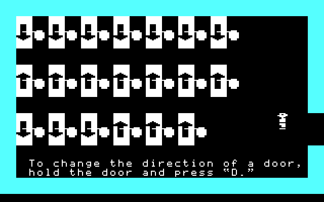 Think Quick! IBM PC/Compatibles Screenshot: Select a door to place it into your castle!