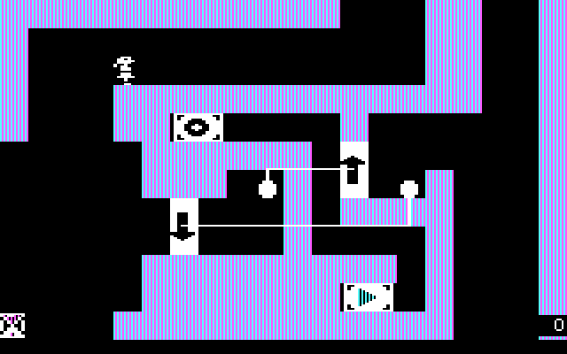 Think Quick! IBM PC/Compatibles Screenshot: Another multi-room puzzle...