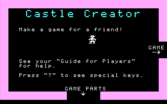 Think Quick! IBM PC/Compatibles Screenshot: The castle creator.