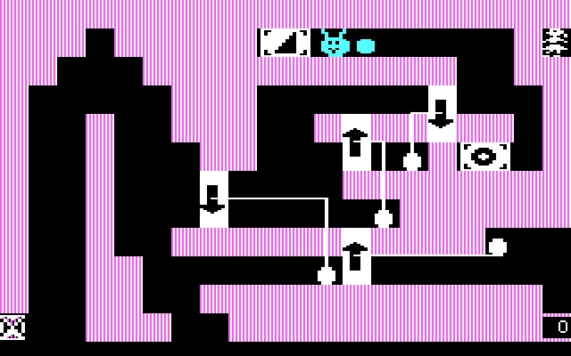 Think Quick! IBM PC/Compatibles Screenshot: Oops, I wandered into a dead end...