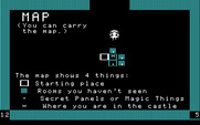 Think Quick! for IBM PC/Compatibles - The map room shows the castle layout.