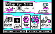 Think Quick! for IBM PC/Compatibles - The main menu.